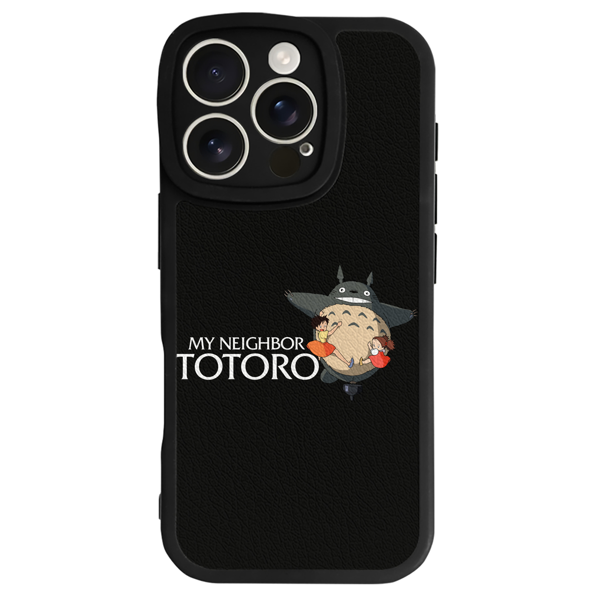 （画像用） となりのトトロ 草壁メイ 草壁サツキ My Neighbor Totoro Satsuki Kusakabe Mei Kusakabe 【iPhone 16シリーズ対応】シリコンスマホケース（レザー調） 材質：シリコン